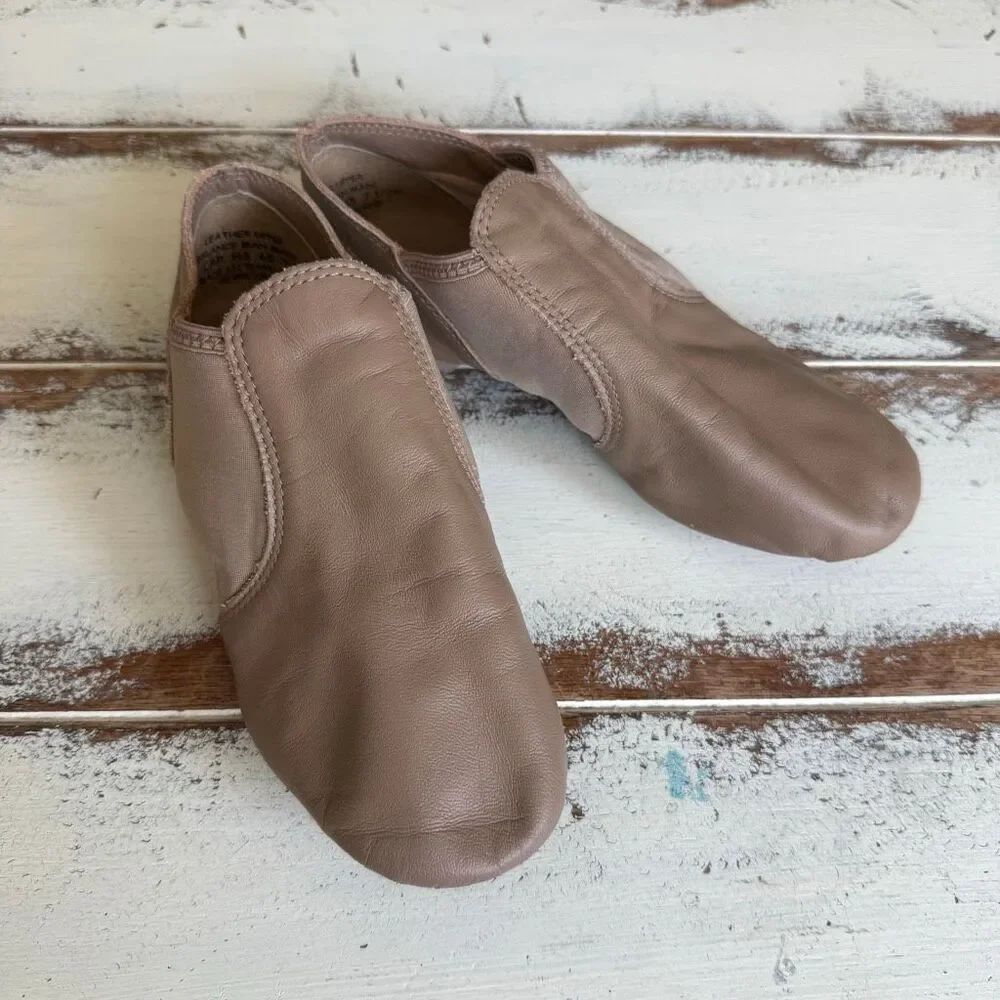 Capezio tan leather dance jazz shoe size 7.5 women